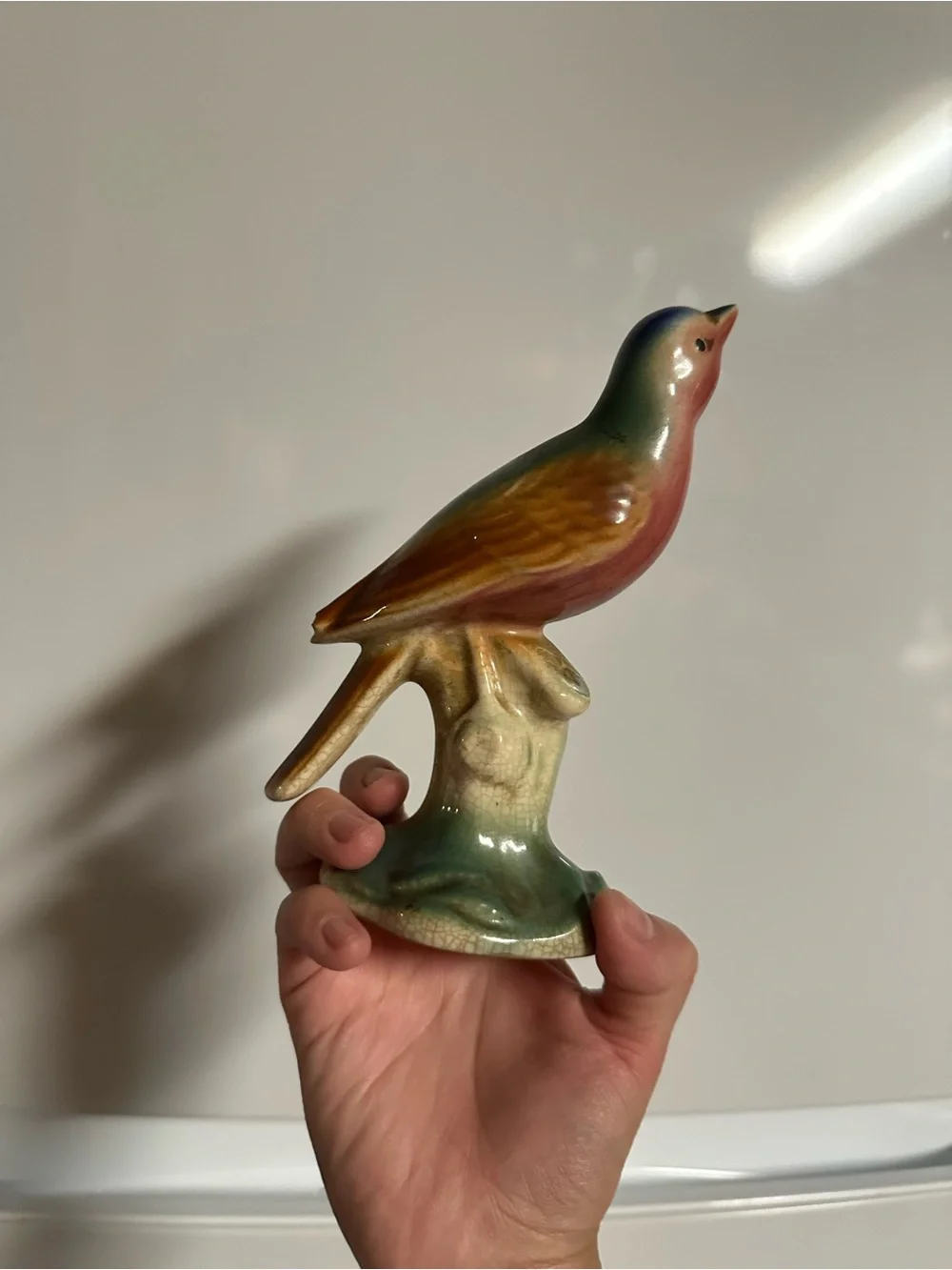 vintage Royal Copley ceramic bird figurine